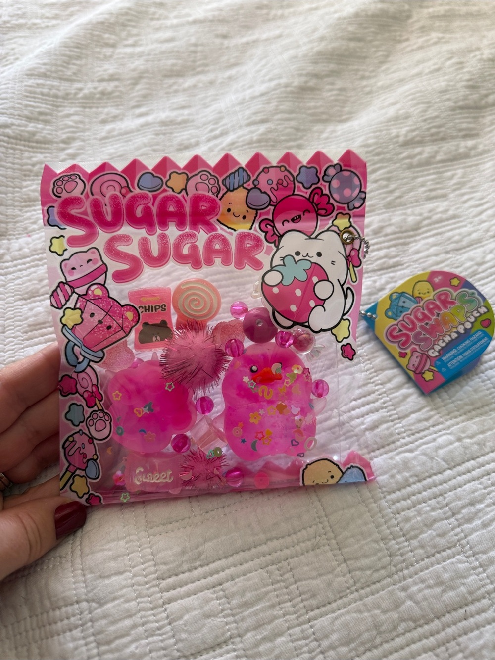 Sugar Swaps Gacha Pouch Pink! Viral Tik Tok squishy. Limited edition!